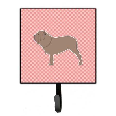 MICASA Neapolitan Mastiff Checkerboard Pink Leash or Key Holder MI227551